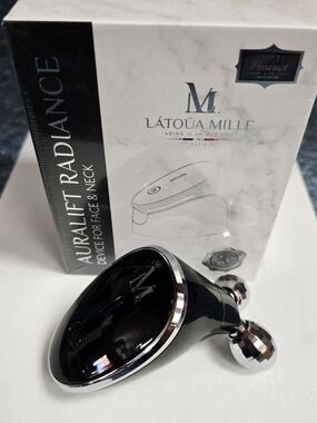 Latoua Mille Auralift Radiance Facial & Neck Device - Black & Silver